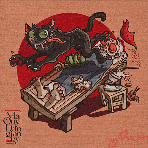 Mèo nhảy qua người chết 4